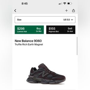 new balance 9060 size 7.5 womens